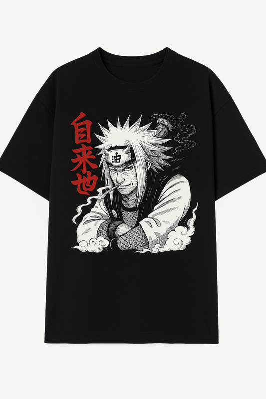 NARUTO (JIRAIYA) EDTION DROPSHOULDER CREW NECK TEE