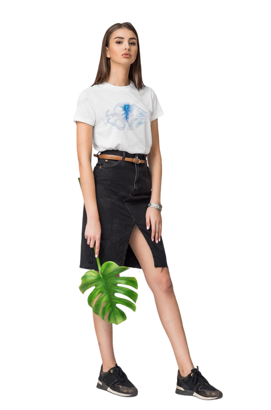 LOVE EDTION HALF SLEEVES CREW NECK T SHIRT