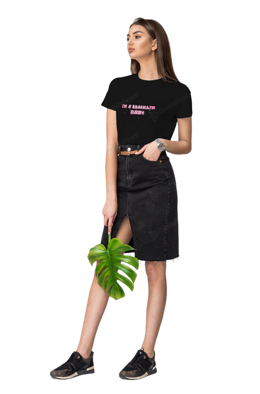 BROOKLYN BABY EDTION HALF SLEEVES CREW NECK T SHIRT