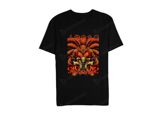 NARUTO NINE TAIL EDTION DROPSHOULDER CREW NECK TEE