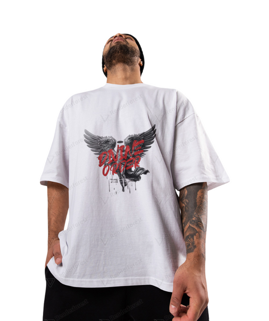 DIVINE ORDER EDTION DROPSHOULDER CREW NECK TEE